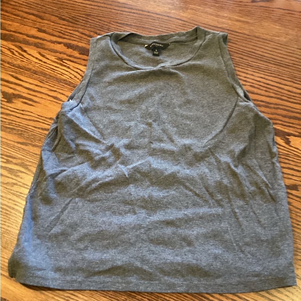 Banana Republic Grey Cotton Tank Top